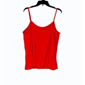 Ana Tank Women's 2X  Adjustable Straps Cami Red Stretch Knit Patriotic  NWT